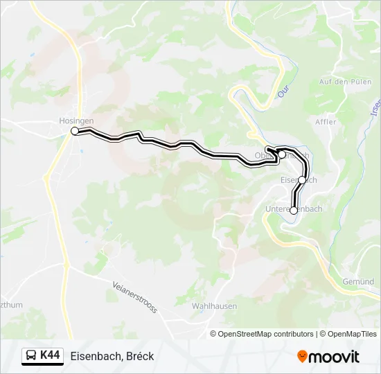 K44 Bus Line Map