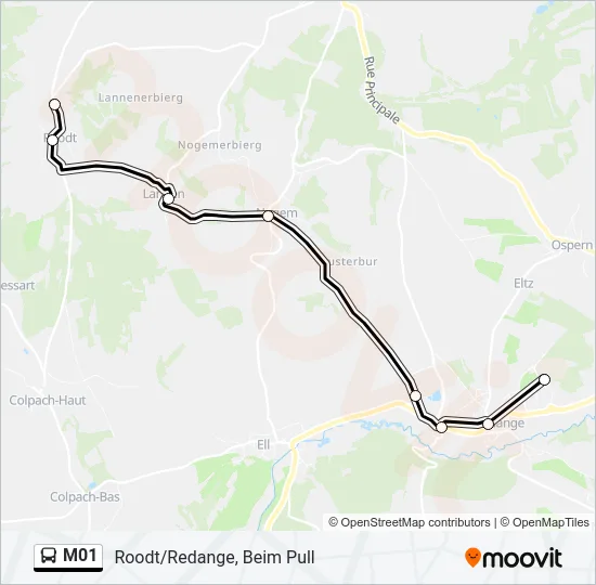 M01 Bus Line Map