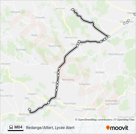 M04 Bus Line Map