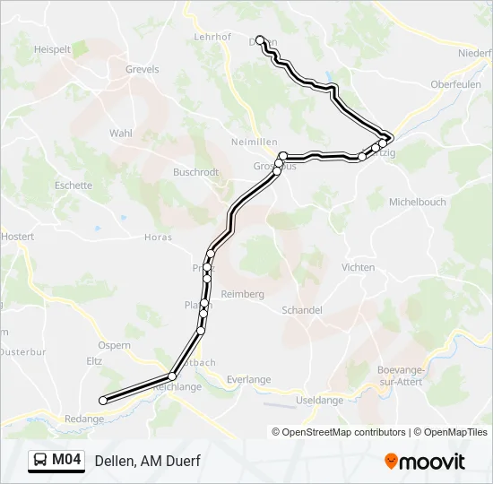 M04 Bus Line Map