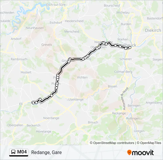 M04 Bus Line Map