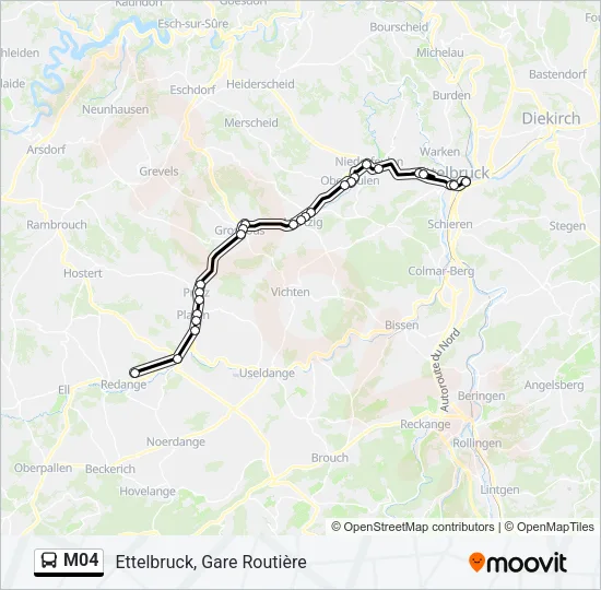 M04 Bus Line Map