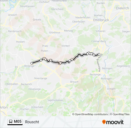 M05 Bus Line Map