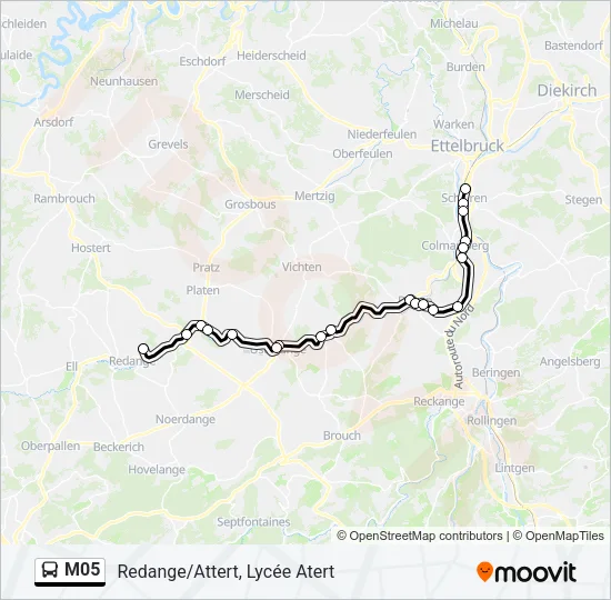M05 Bus Line Map