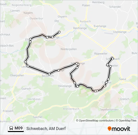 M09 Bus Line Map