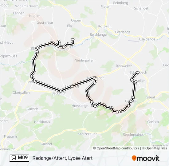 M09 Bus Line Map