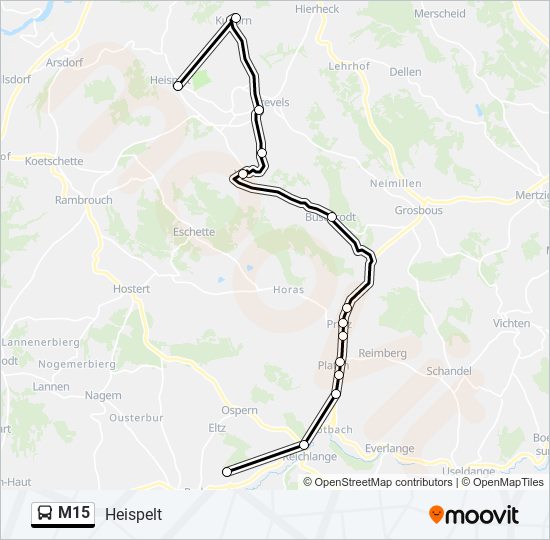 M15 bus Line Map