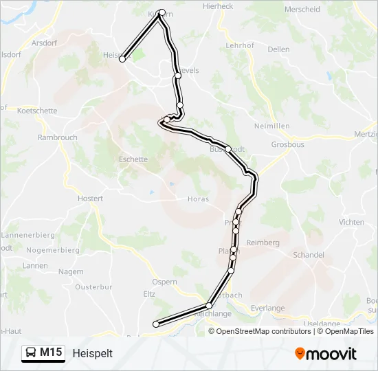 M15 Bus Line Map