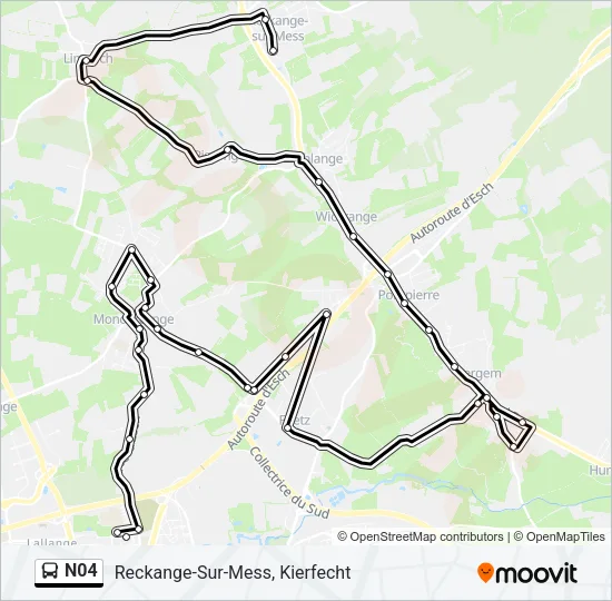 N04 Bus Line Map