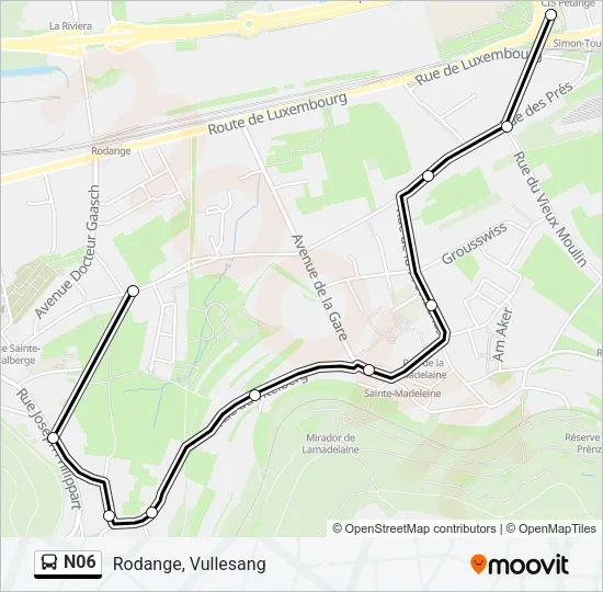 N06 Bus Line Map