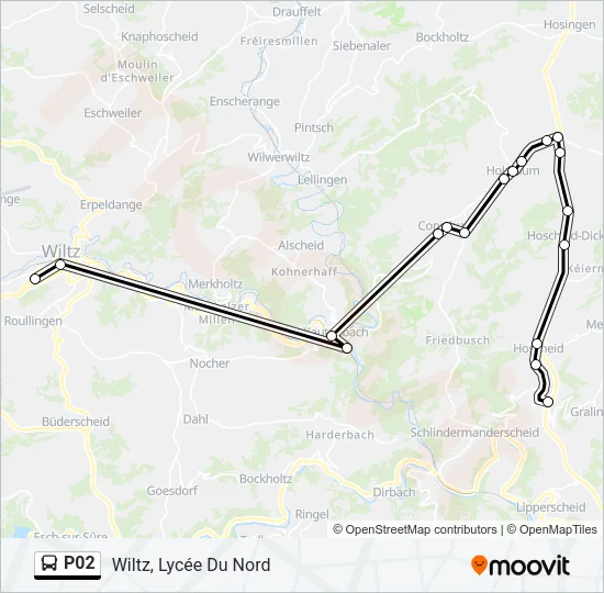 P02 Bus Line Map