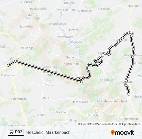 P02 Bus Line Map