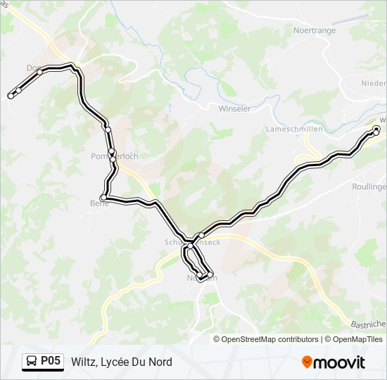 P05 bus Line Map