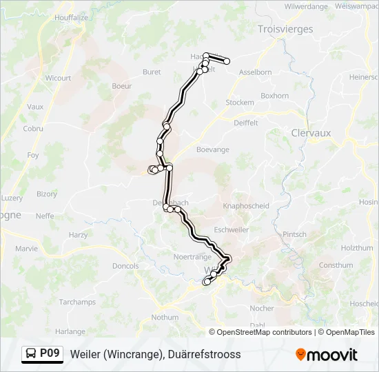 P09 Bus Line Map