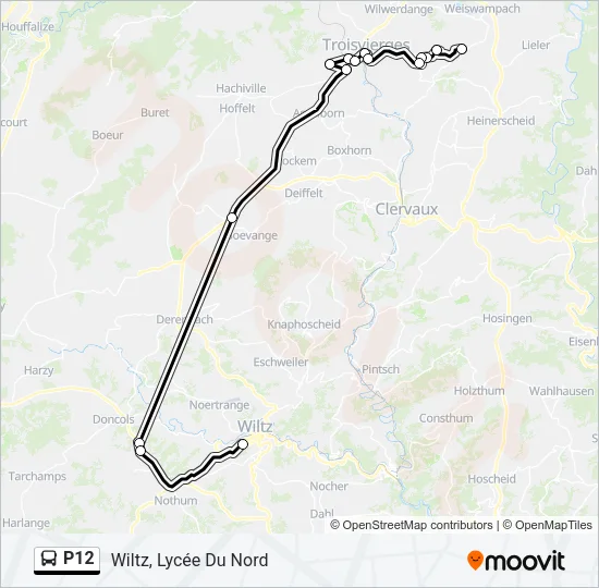 P12 Bus Line Map