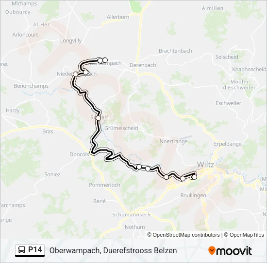 P14 Bus Line Map
