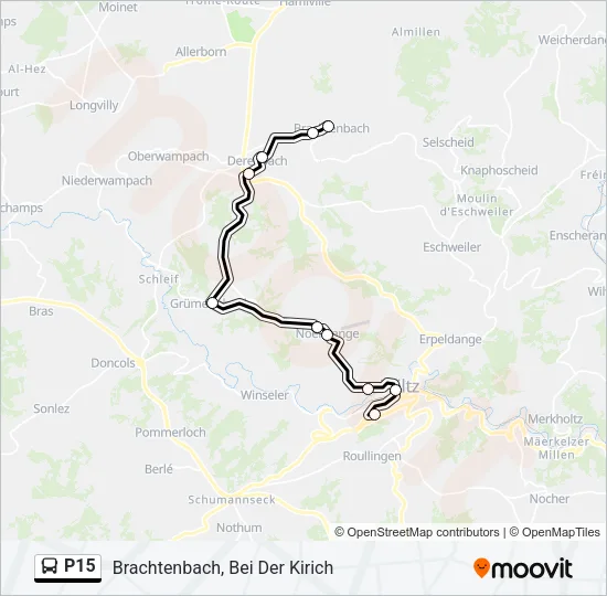 P15 Bus Line Map