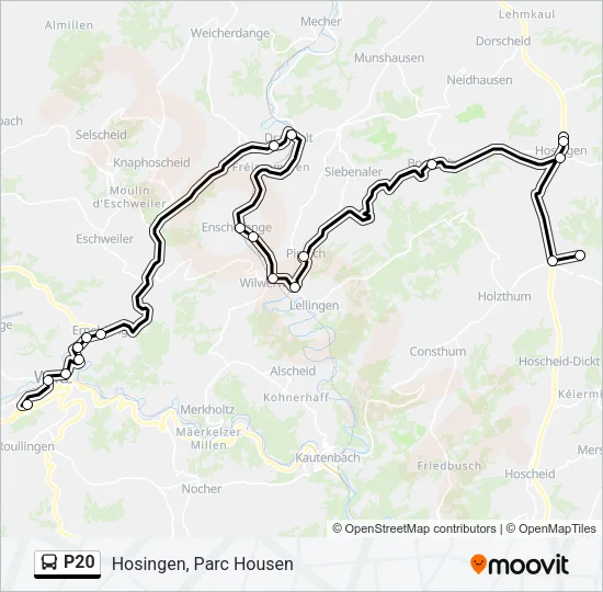 P20 Bus Line Map