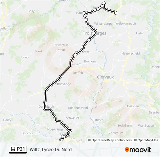 P21 Bus Line Map