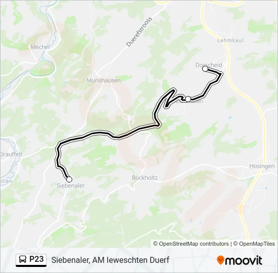 P23 Bus Line Map