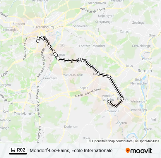 R02 Bus Line Map