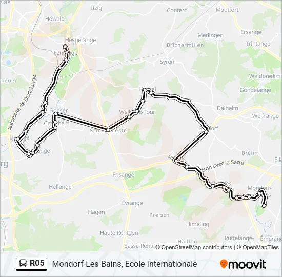 R05 Bus Line Map