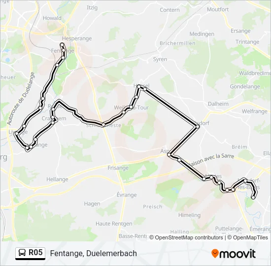 R05 Bus Line Map