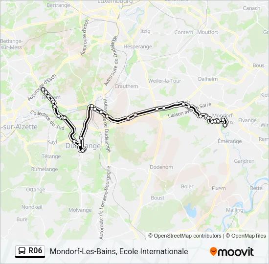 R06 Bus Line Map
