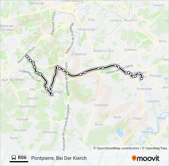 R06 Bus Line Map