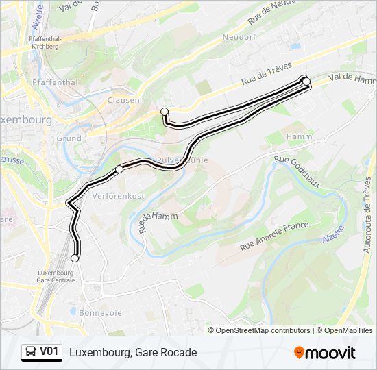 V01 bus Line Map