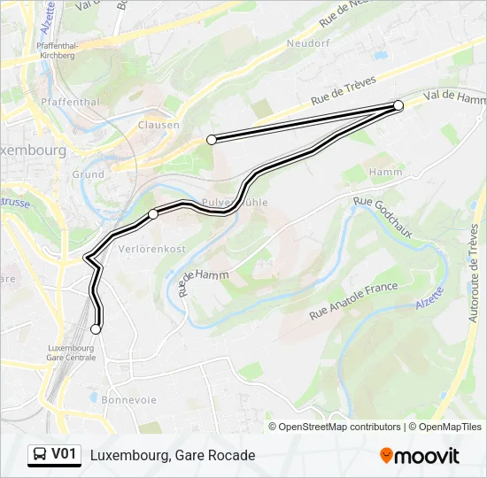V01 Bus Line Map
