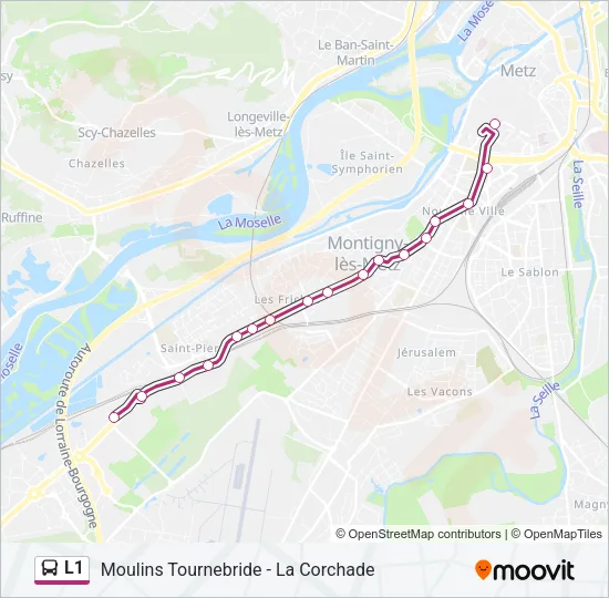 L1 Bus Line Map