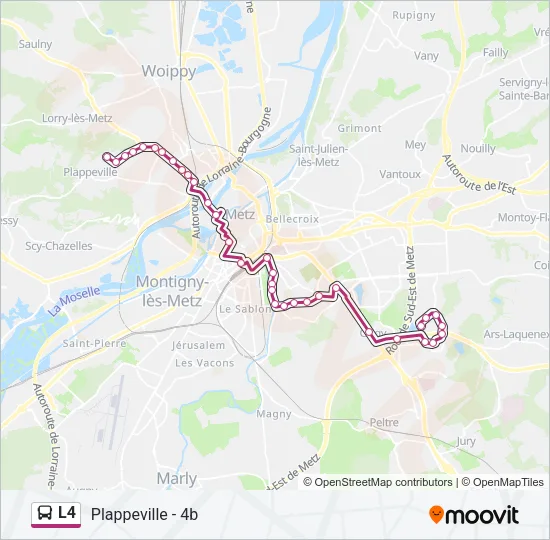 L4 Bus Line Map