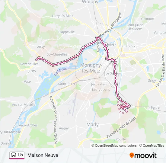 L5 Bus Line Map