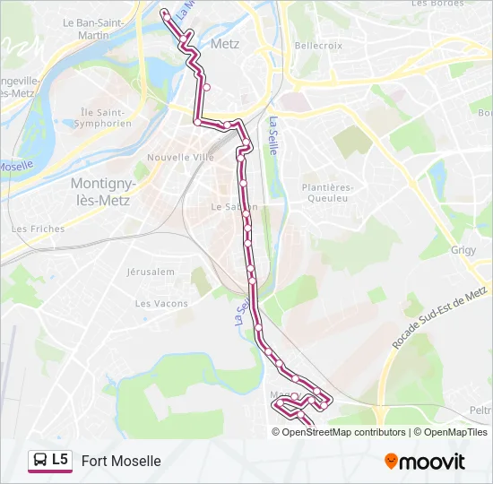 L5 Bus Line Map