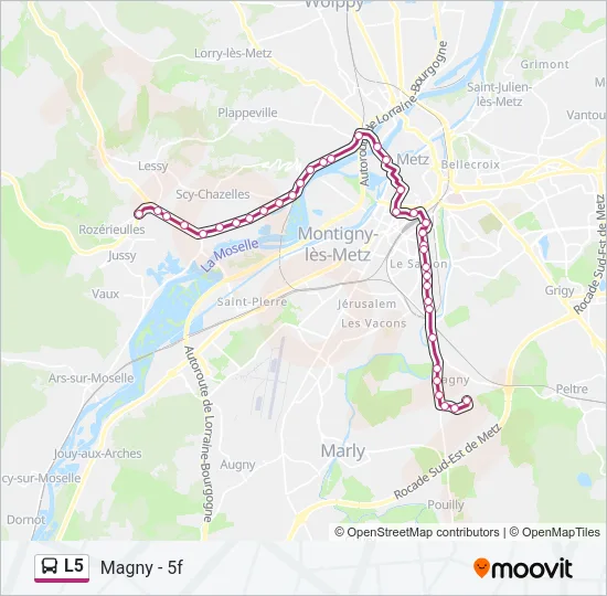 L5 Bus Line Map