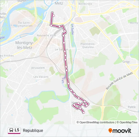 L5 Bus Line Map