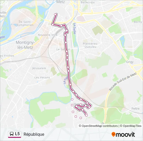 L5 Bus Line Map