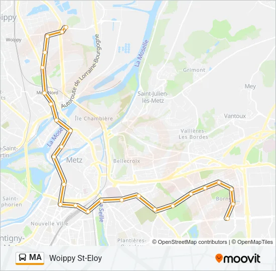 MA Bus Line Map