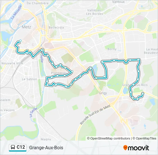 C12 Bus Line Map