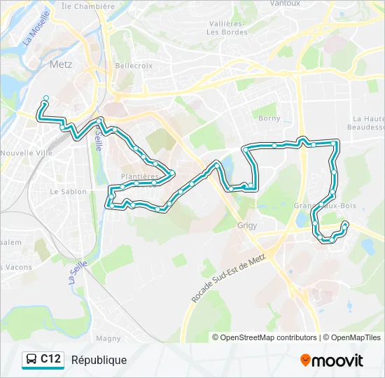 C12 Bus Line Map