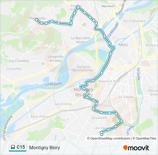 C15 Bus Line Map