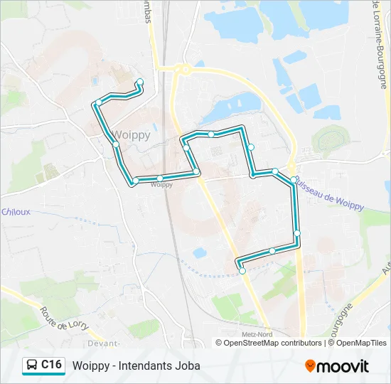 C16 Bus Line Map