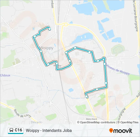 C16 Bus Line Map