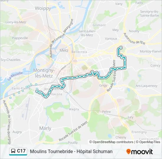 C17 Bus Line Map