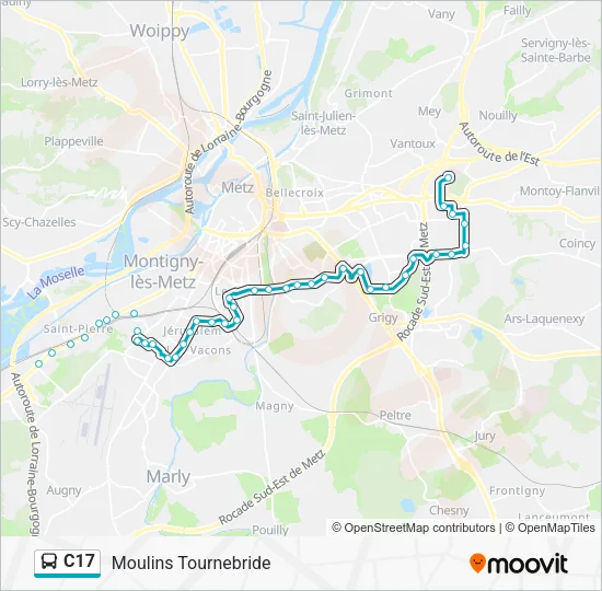 C17 Bus Line Map