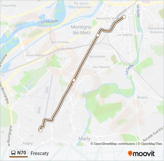 N70 Bus Line Map