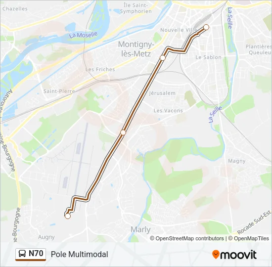 N70 Bus Line Map