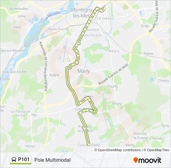 P101 Bus Line Map