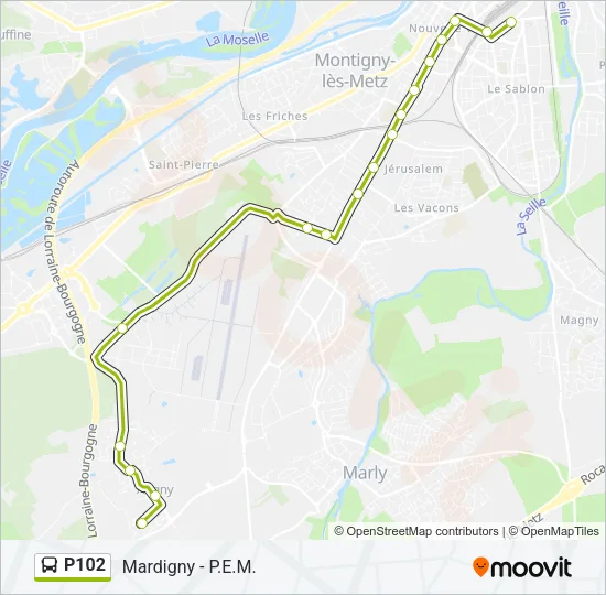 P102 Bus Line Map